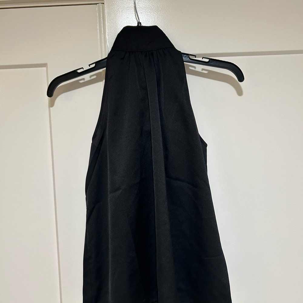 Black Halter Top with Bow in Back